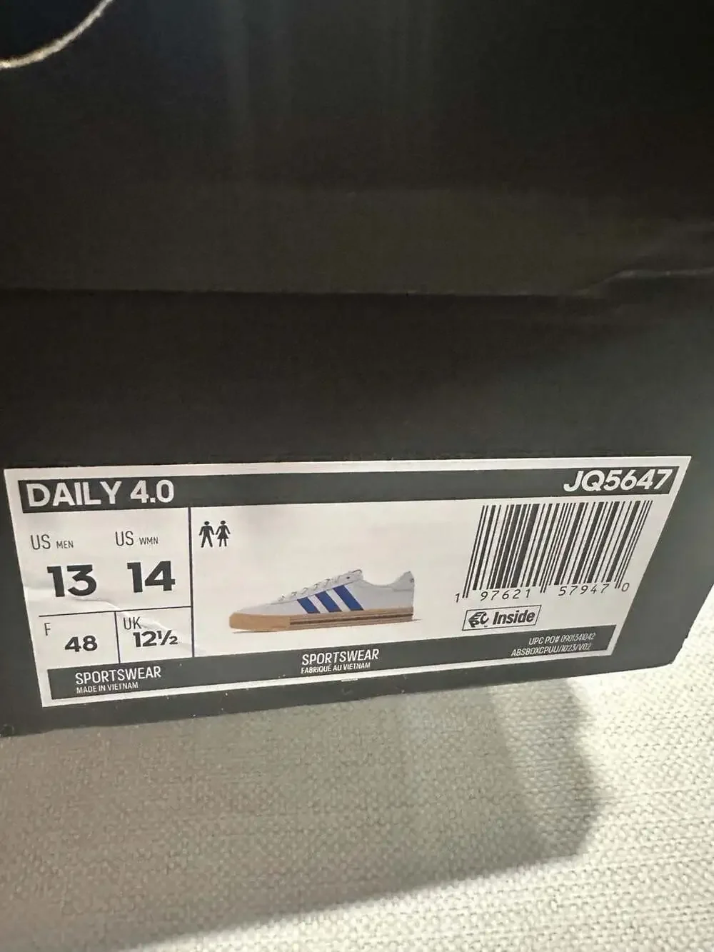 Adidas Daily 4.0 Grey and Collegiate Navy Sneakers
